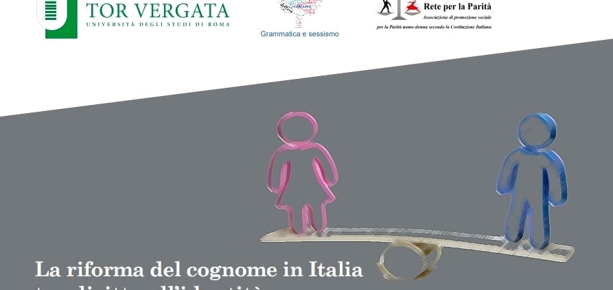 Locandina "La riforma del cognome in Italia"